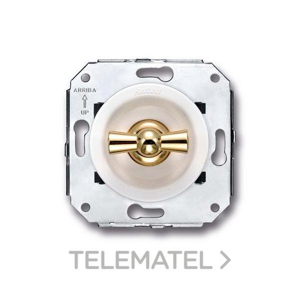 DOBLE CONMUTADOR VENEZIA 10A 250V ORO / BLANCO (PACK)