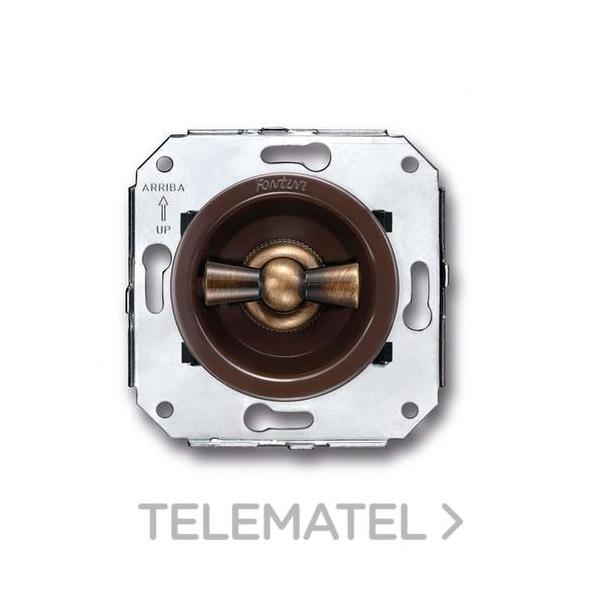DOBLE CONMUTADOR VENEZIA PATINÉ / MARRÓN (PACK)