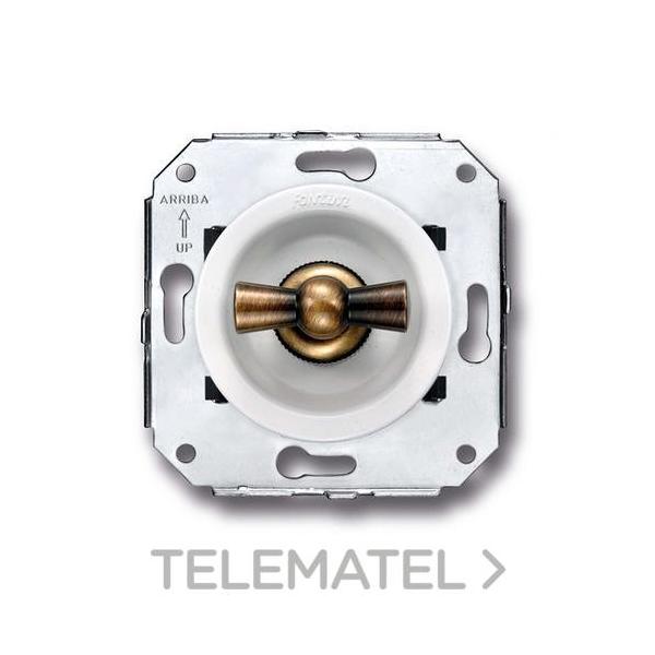 DOBLE CONMUTADOR VENEZIA PATINÉ / BLANCO (PACK)