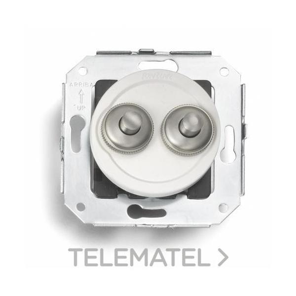 DOBLE PULSADOR 2A 250V PARA PERSIANA CROMO / BLANCO (PACK)