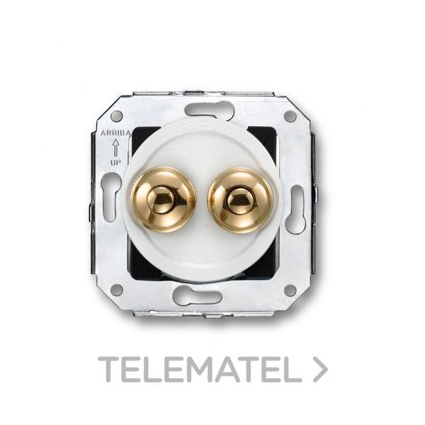 DOBLE PULSADOR 2A 250V PARA PERSIANA ORO / BLANCO (PACK)