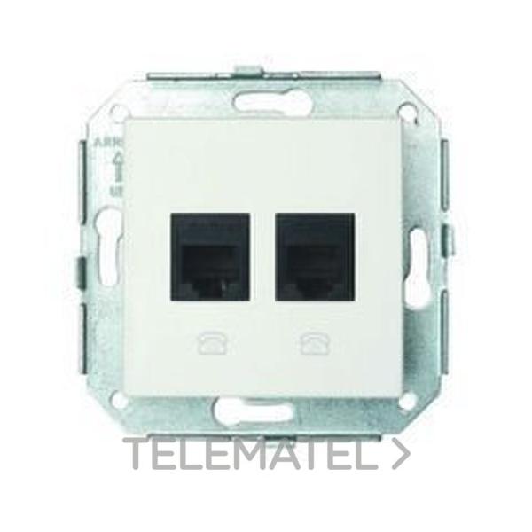 CONJUNTO 2 TOMAS TELÉFONO 4/6 VÍAS METALIZADO (PACK)