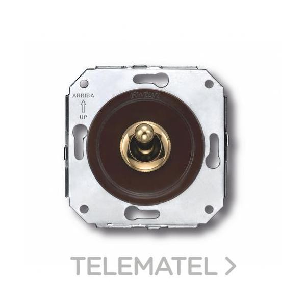 INTERRUPTOR 2P MANECILLA 10A 250V ORO / MARRÓN (PACK)