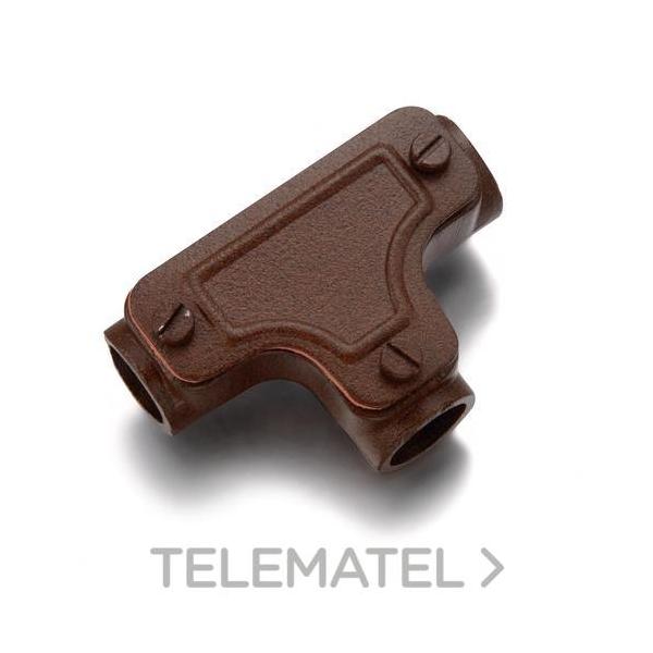 DERIVACIÓN TE CON REGISTRO PARA TUBO DIÁMETRO 20mm METÁLICO ENVEJECIDO