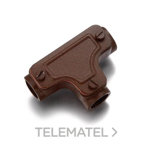 DERIVACIÓN TE CON REGISTRO PARA TUBO DIÁMETRO 25mm METÁLICO ENVEJECIDO