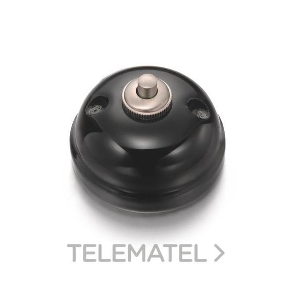 PULSADOR TIMBRE 10A 250V PORCELANA NEGRO (PACK)