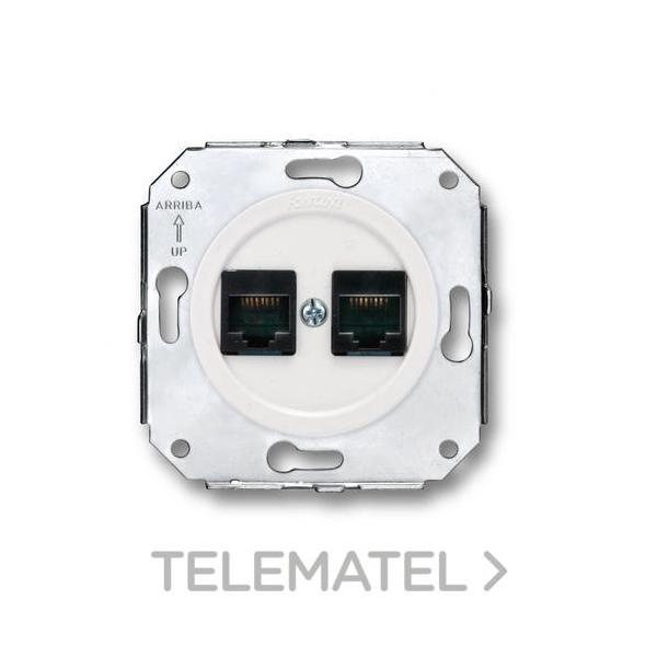 DOBLE TOMA TELÉFONO 6 VÍAS BLANCO NIEVE (PACK)