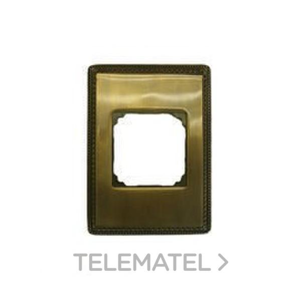 MARCO 1 ELEMENTO CUADRADO METÁLICO LATÓN PATINÉ (PACK)