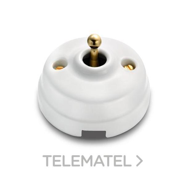 PULSADOR DIMBLER 10A CABLE PORCELANA DORADO (PACK)