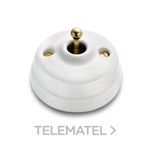 INTERRUPTOR 2P DIMBLER 10A PORCELANA DORADO (PACK)