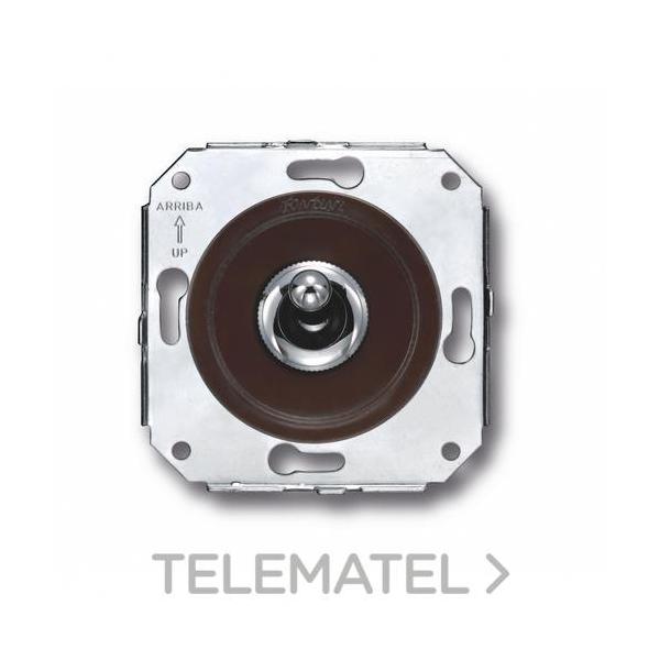 INTERRUPTOR MANECILLA 10A 250V CROMO MARRÓN (PACK)
