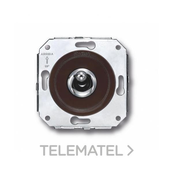 CONMUTADOR MANECILLA 10A 250V CROMO MARRÓN (PACK)