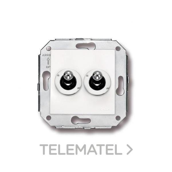INTERRUPTOR DOBLE ROCKING 10A CROMO BLANCO (PACK)