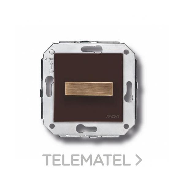 CONMUTADOR DOBLE ROCKING 10A PATINÉ MARRÓN (PACK)