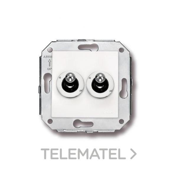 PULSADOR DOBLE ROCKING CROMO BLANCO (PACK)