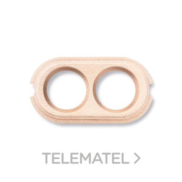 PEANA TUBO 2 ELEMENTOS 2 ENTRADAS VERTICAL MADERA CRUDA (PACK)