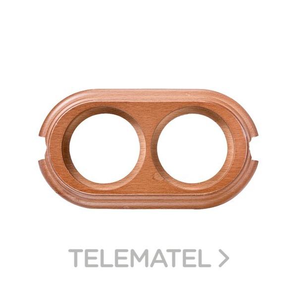 PEANA TUBO 2 ELEMENTOS 2 ENTRADAS VERTICAL MADERA MIEL (PACK)