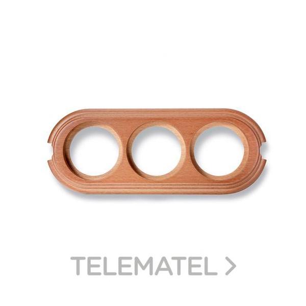 PEANA TUBO 3 ELEMENTOS 2 ENTRADAS VERTICAL MADERA MIEL (PACK)