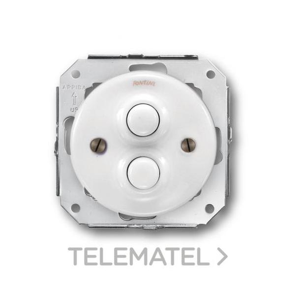 DOBLE PULSADOR 10A 250V PORCELANA BLANCO (PACK)