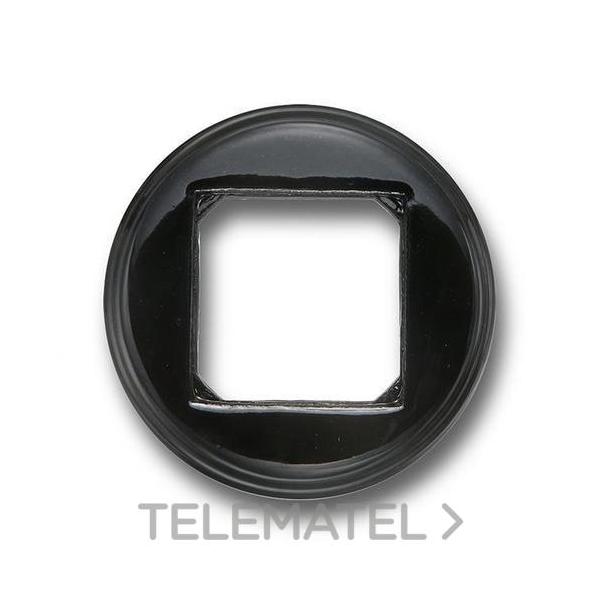 MARCO ESPECIAL GARBY 1 ELEMENTO CUADRADO PORCELANA NEGRO (PACK)