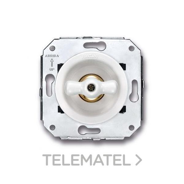 PULSADOR ROTATIVO 10A PORCELANA BLANCO (PACK)