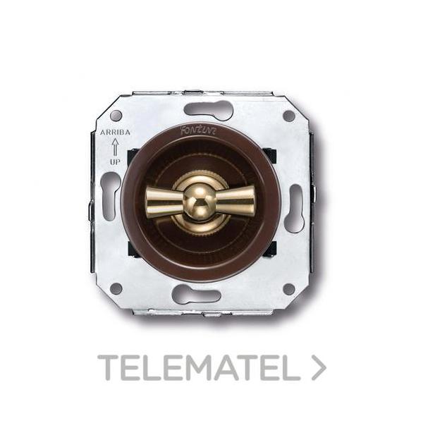 PULSADOR ROTATIVO 10A 250V DORADO / MARRÓN (PACK)