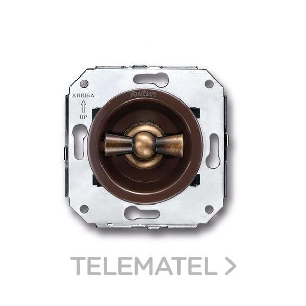 PULSADOR ROTATIVO 10A 250V PATINÉ / MARRÓN (PACK)