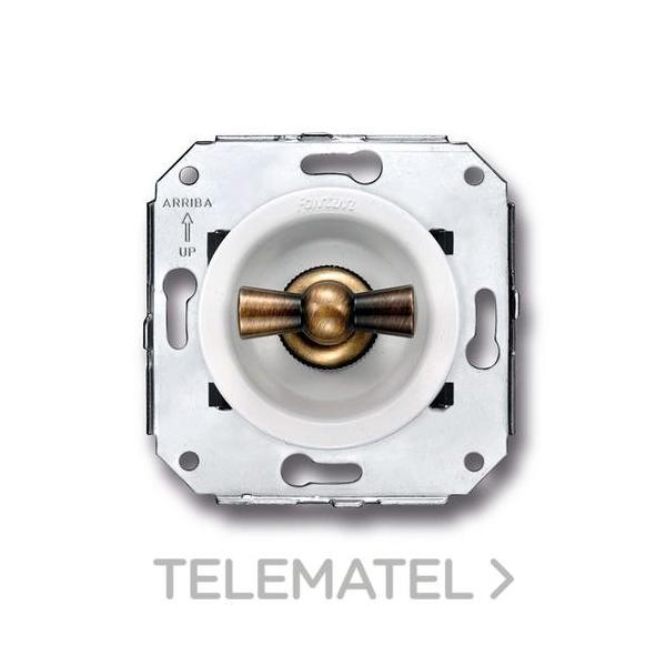 PULSADOR ROTATIVO 10A PATINÉ / BLANCO (PACK)