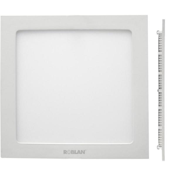 DOWNLIGHT LED CUADRADO 6W 3000K 120x120x22 ARO BLANCO