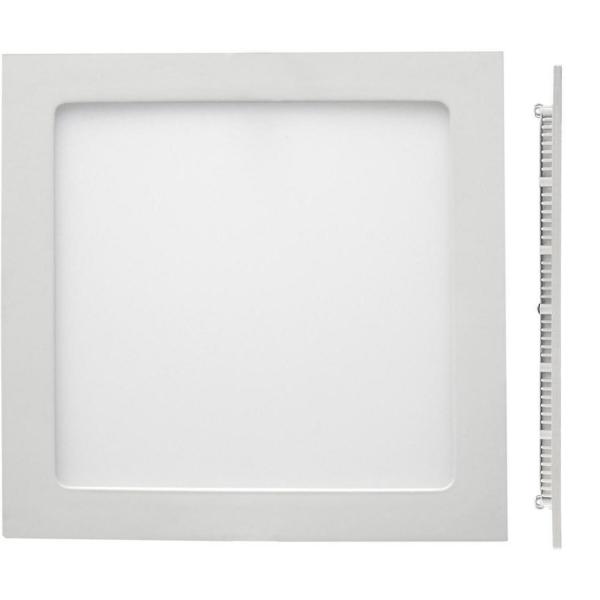 DOWNLIGHT LED CUADRADO 18W 175-265V 1650Lm 4000K 220x 220x22mm, ARO BLANCO