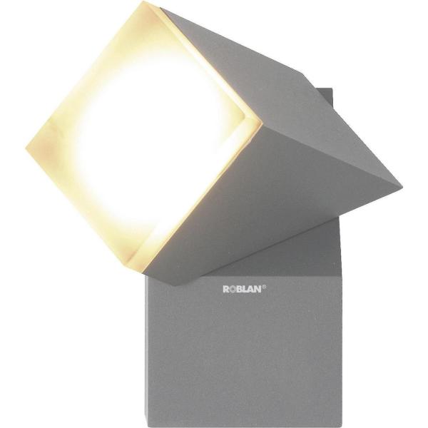 APLIQUE LED EXTERIOR 1 FOCO 8W 380lm 100-240V 50/60Hz 3000K IP54 PLATA