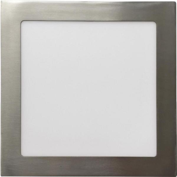 DOWNLIGHT CUADRADO LED 12W 175-265V 830lm 3000K 170x170x22mm NQUEL SATINADO