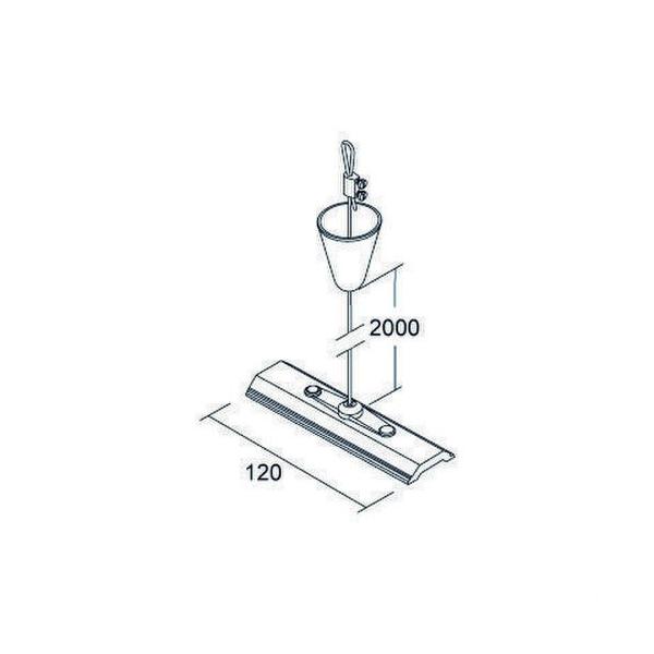 KIT DE SUSPENSIN CABLE ACERO 2m NEGRO