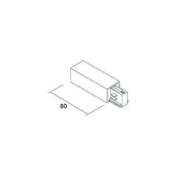 CONECTOR TOMA TIERRA DERECHA CARRIL TRIFSICO SUPERFICIE PLATA