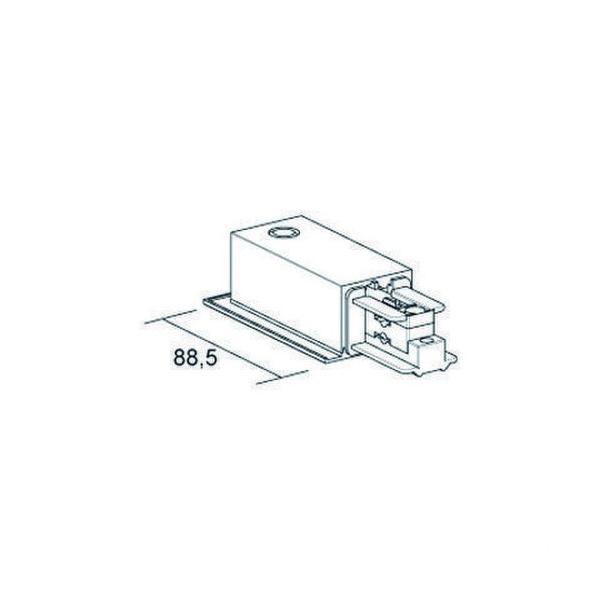 CONECTOR TOMA TIERRA DERECHA CARRIL TRIFSICO EMPOTRAR PLATA