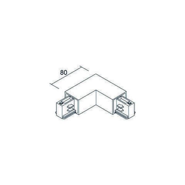 CODO L 90 EXTERNO CARRIL TRIFSICO BLANCO