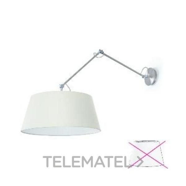 LUMINARIA PARED EASY E27 1x60W NQUEL SATINADO