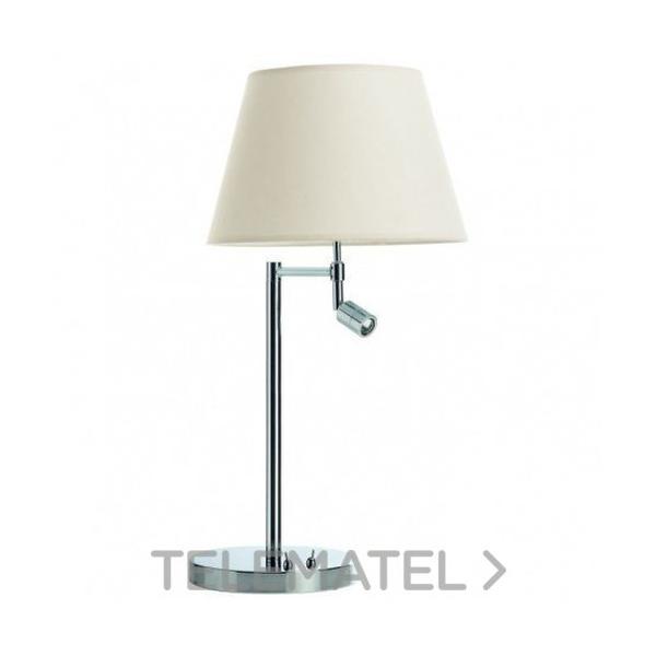 SOBREMESA + LECTOR LED E27 60W+LED 3W CROMO