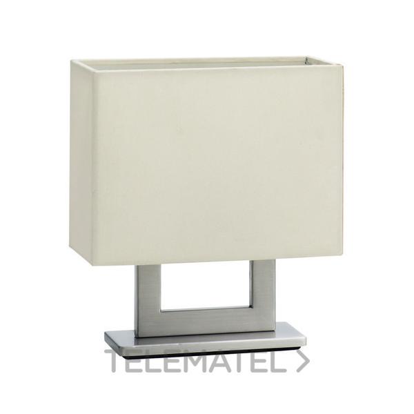 SOBREMESA PORTÁTIL GINA E14 1x25W NÍQUEL SATINADO