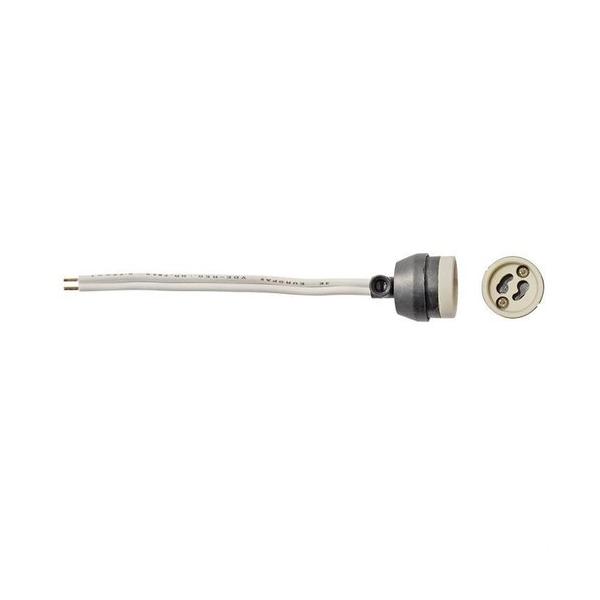 PORTALMPARAS GU10 SILICONA CABLE 165mm CON CAPUCHN Y PRENSACABLE