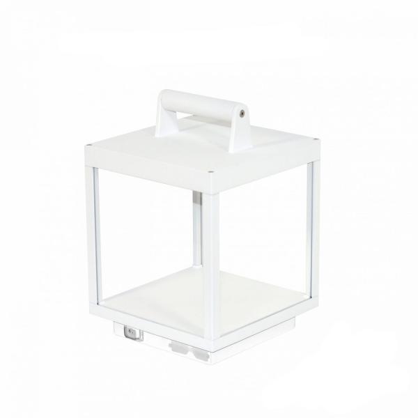 LUMINARIA PORTÁTIL EXTERIOR VISOR 5W LED 3000K BLANCO ALUMINIO