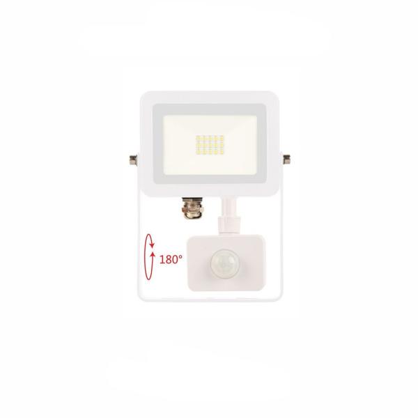 LUMINARIA EXTERIOR SKY LED CON SENSOR 220V 10W 110º 5000K 1100lm BLANCO