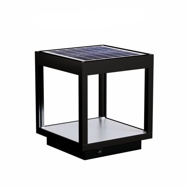 LUMINARIA JARDÍN VISOR SOLAR 3,5W 120° 460lm NEGRO