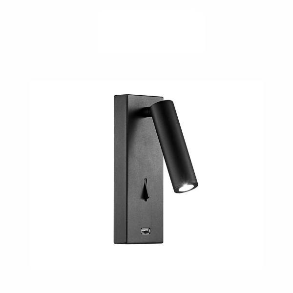 APLIQUE PARED PURE 4W 200lm NEGRO