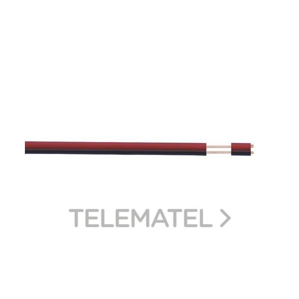 CABLE PARALELO ALTAVOZ 2x0,25mm² ROJO NEGRO (ROLLO 100m) (ECA)