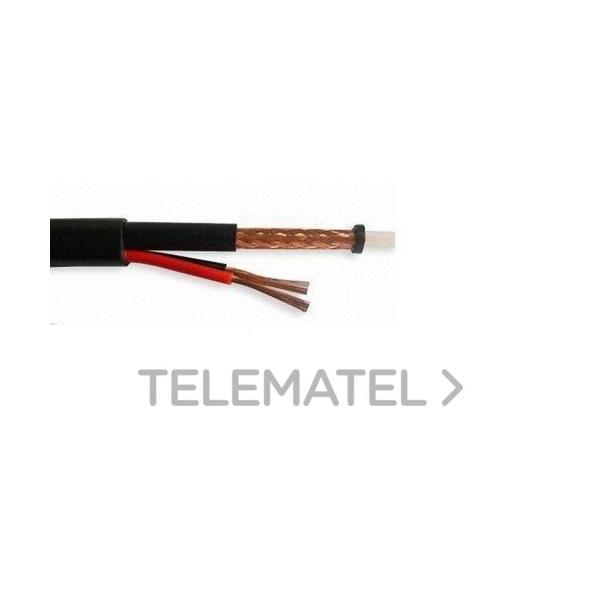 CABLE COAXIAL RG 59 MIL-C-17+2X0,75 ROJO NEGRO (ROLLO 100m) (FCA)