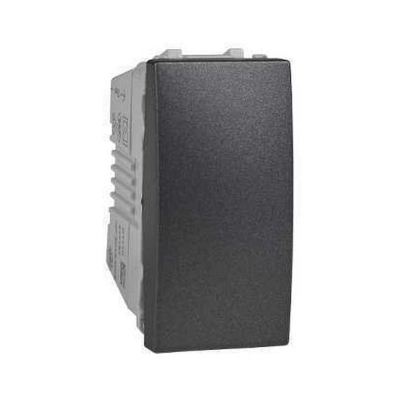 INTERRUPTOR ESTRECHO SERIE ÚNICA TOP 10AX 250V CA GRAFITO