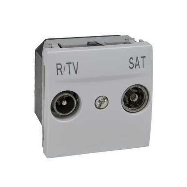 TOMA R-TV/SAT ÚNICA BLANCO POLAR