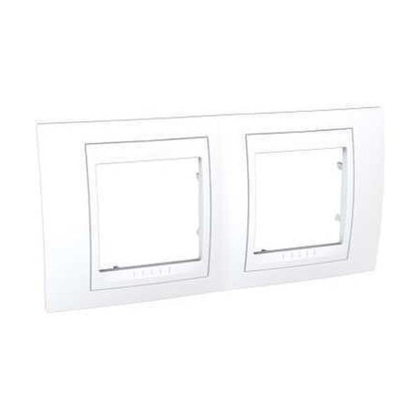 MARCO SERIE ÚNICA PLUS CON 2 ELEMENTOS HORIZONTALES BLANCO POLAR/BLANCO POLAR