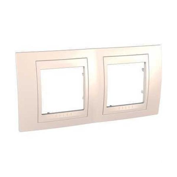MARCO UNICA PLUS CON 2 ELEMENTOS HORIZONTALES MARFIL/MARFIL